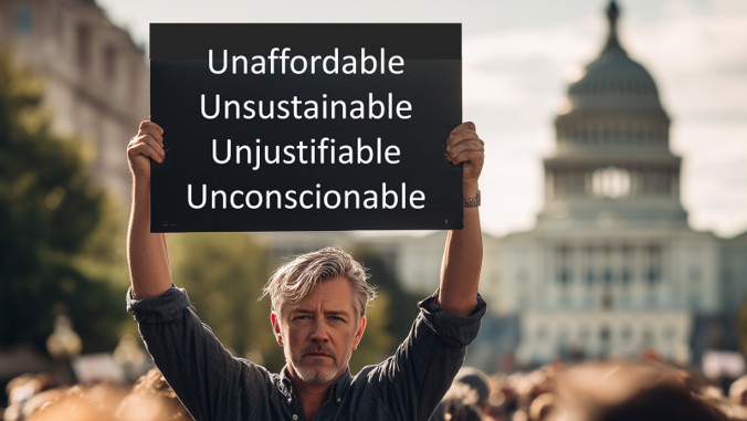 Unaffordable, Unsustainable, Unjustifiable, Unconscionable